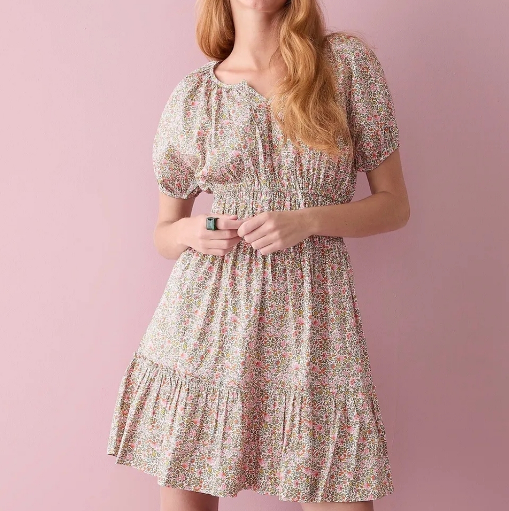 NWT Floral Cinched-wasit J.Crew Dress
